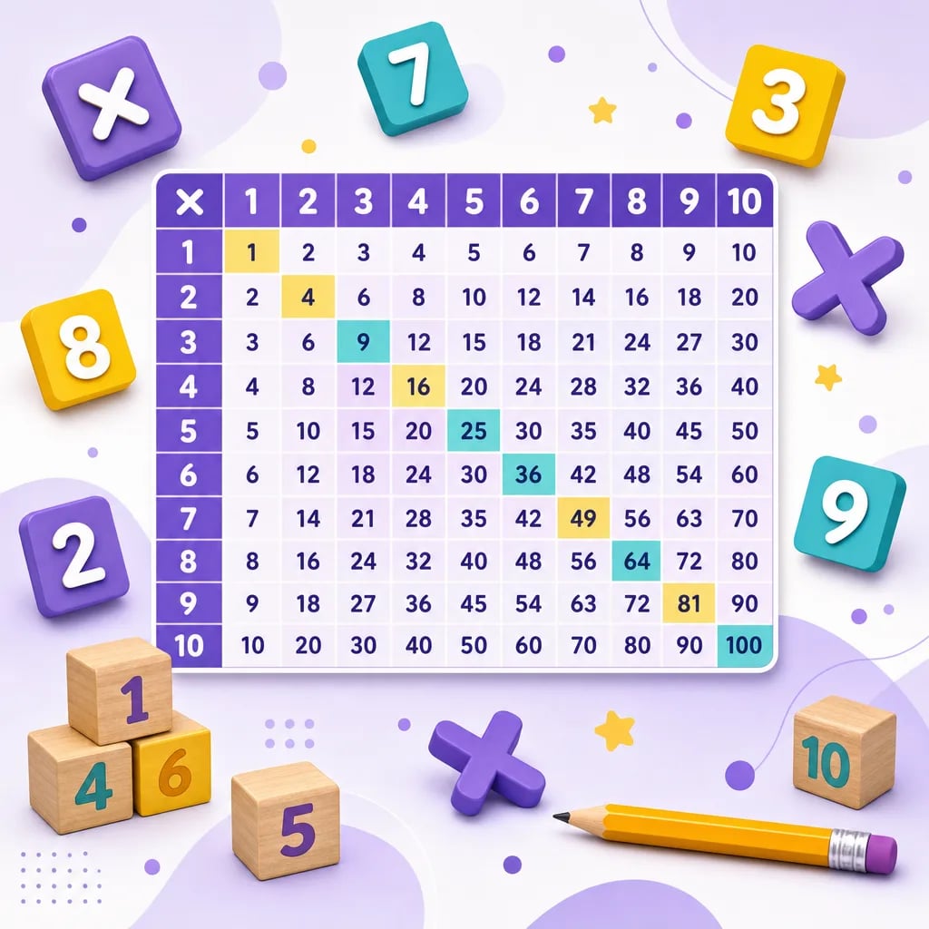 Multiplication Table 1-100 for Kids: How to Memorize It Fast