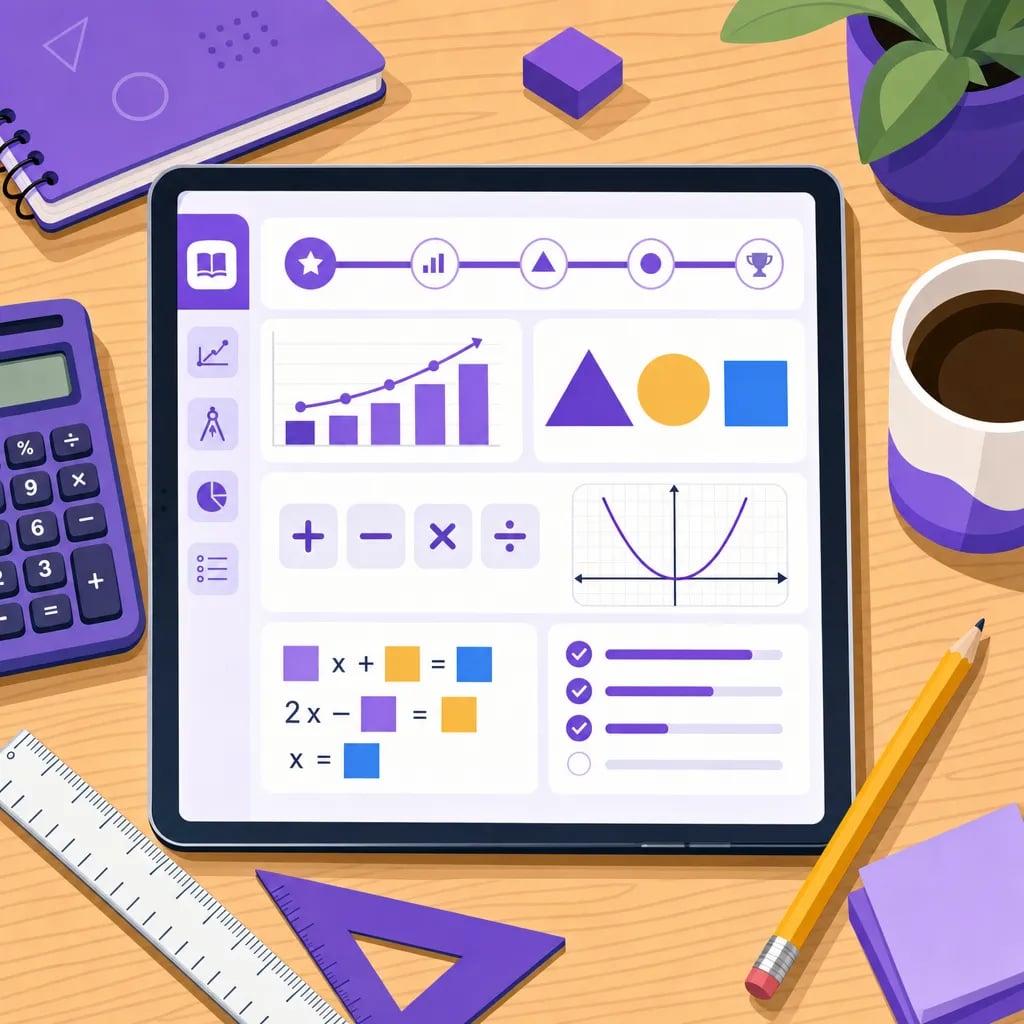 Overview of an Algonova online math learning package for kids, small classes from home