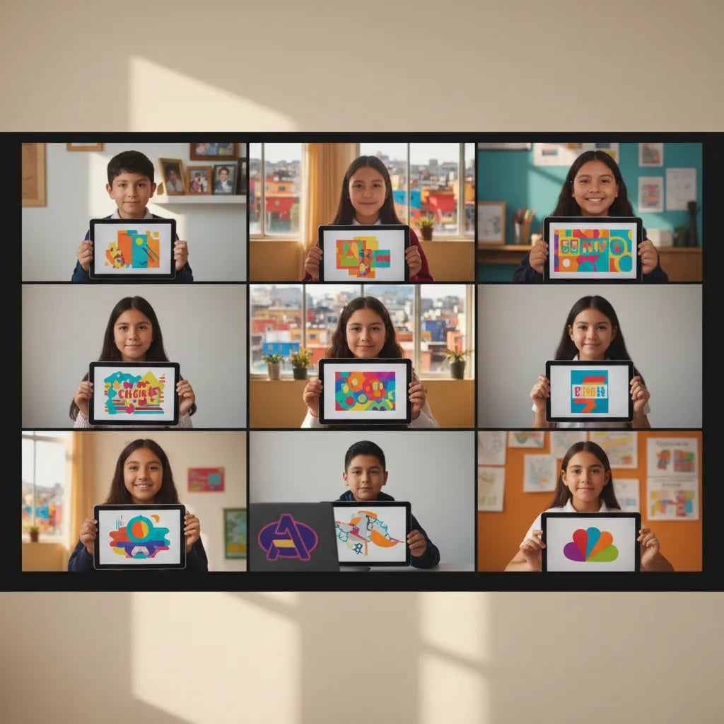 Clase de diseño en vivo en grupo pequeño de hasta 8 niños en línea