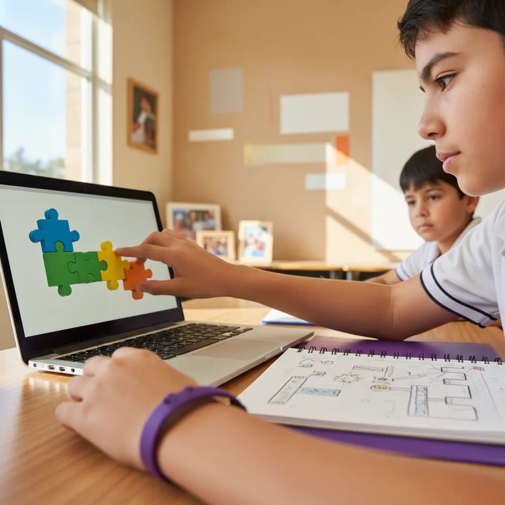 niña programa un quiz de capitales en Scratch como proyecto para niños de primaria