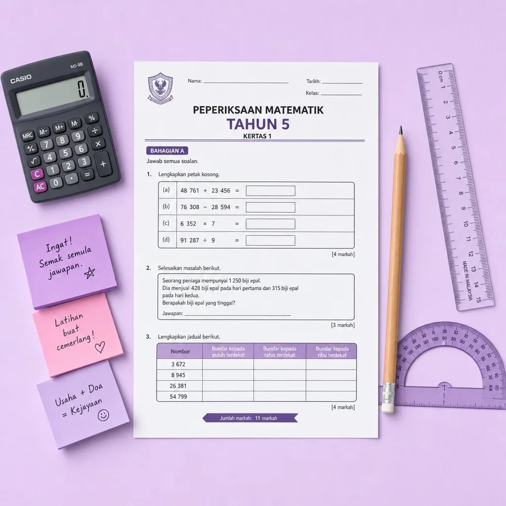 Soalan UASA Matematik Tahun 6: Format, Contoh Soalan & Jawapan
