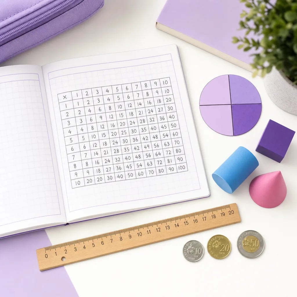 Matematik Tahun 3 & 4 (KSSR): Panduan Ibu Bapa — Topik, Kemahiran & Cara Bantu