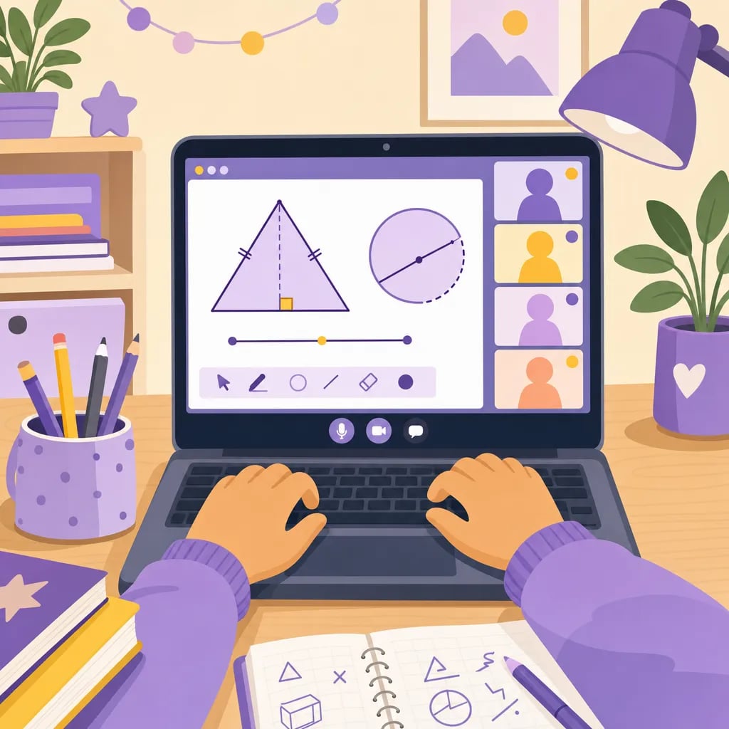 A child in Ipoh or Shah Alam joins a live online math class from home, the same certified tutor, no travelling across town.