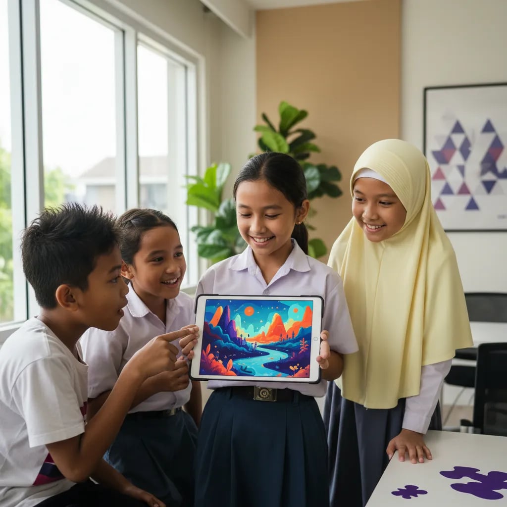 Gambar digital berwarna