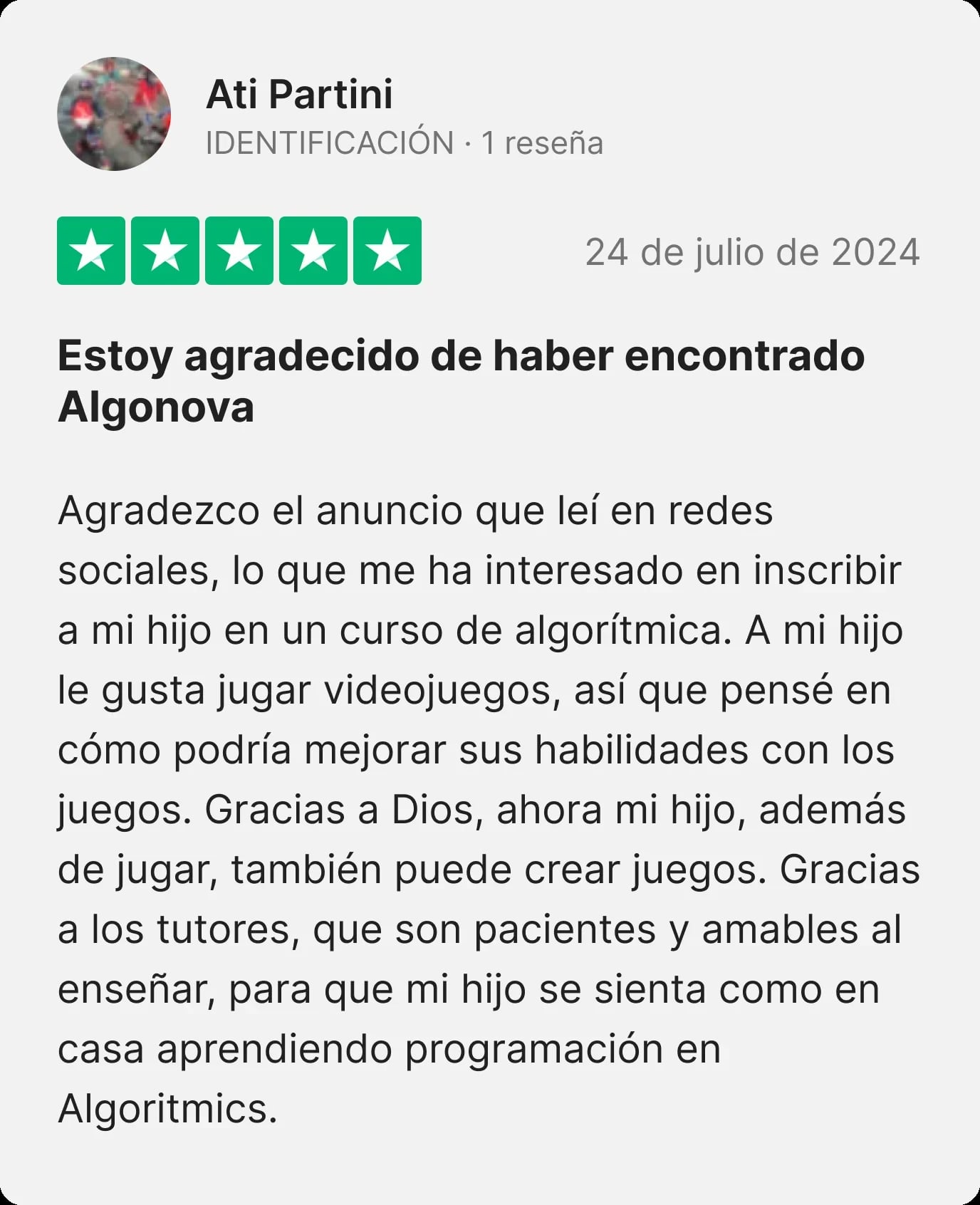 Parent review 6